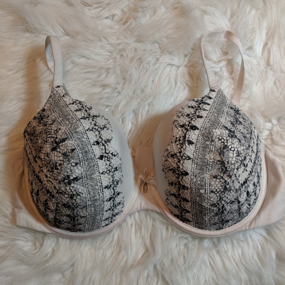 White Lace Body by Victoria 38DD Bra Full Coverage